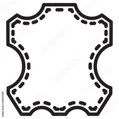 Leather Icon thin vector sign symbol