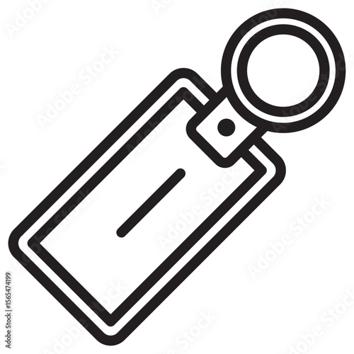 Key Chain Icon thin vector sign symbol