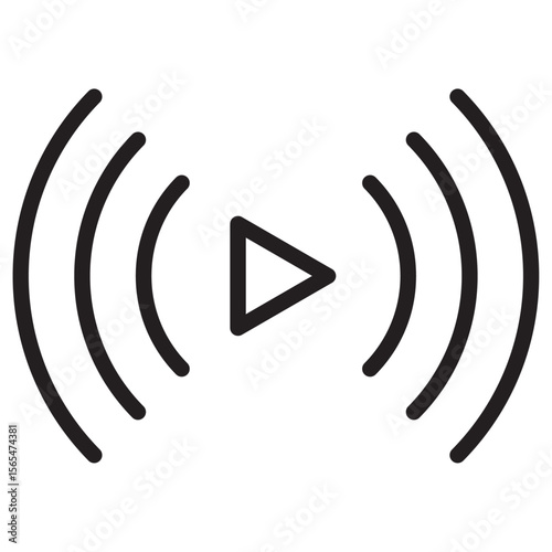 Live icon thin vector sign symbol