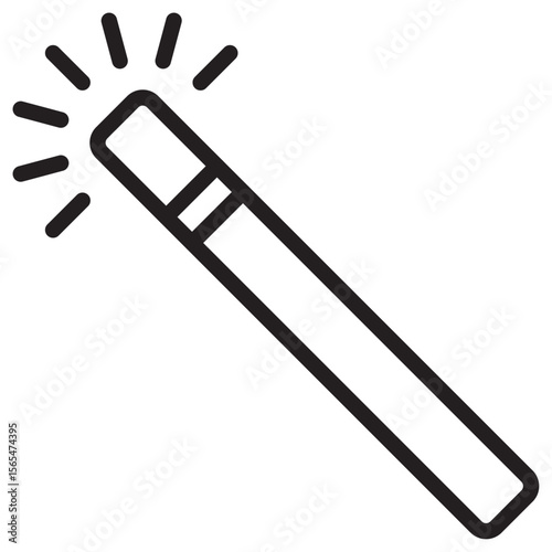 magic wand icon thin vector sign symbol