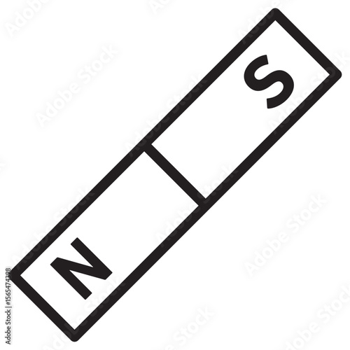 Magnet icon thin vector sign symbol