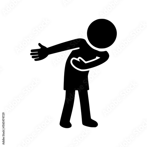 Giving respect icon vector