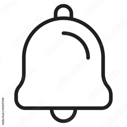 Notification icon thin vector sign symbol