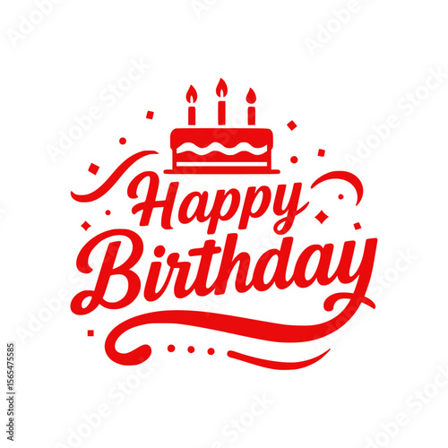 Happy birthday greeting vector art 