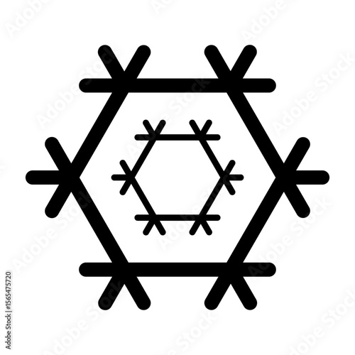 Flat minimalist cold icon in outline style, vector EPS 10. Symbolizes cold temperature or freezing condition, ideal for weather apps, climate control interfaces, and refrigeration system graphics.
