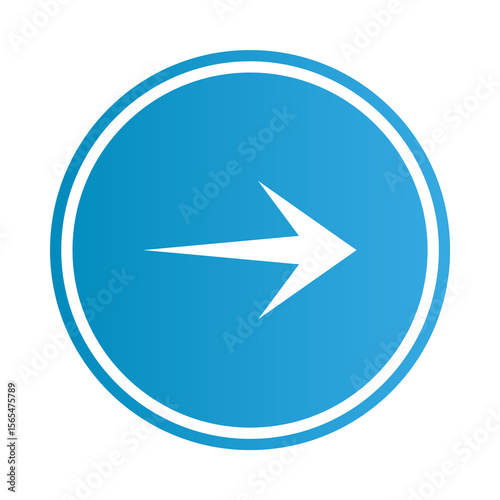 Free Download Blue Circle With White Arrow Pointing Right For Navigation Guidance - GFXLoad