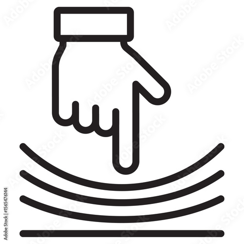 Resilience material icon thin vector sign symbol