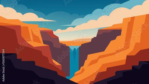 Grand Canyon National Park, Arizona, USA: a scenic landscape of red rock mountains and vast desert skies