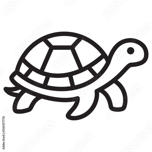 turtle icon thin vector sign symbol