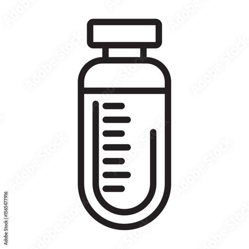 vial medical icon thin vector sign symbol
