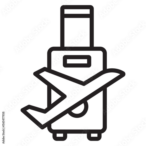 voyage icon thin vector sign symbol