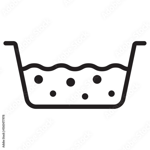 Water soak icon thin vector sign symbol