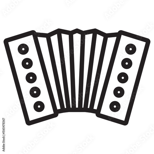accordion icon thin vector sign symbol