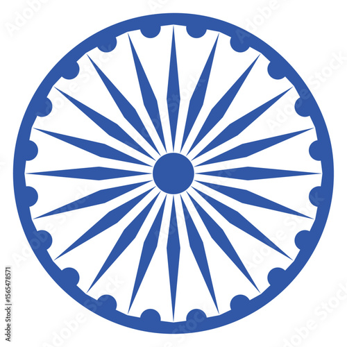 Ashoka Wheel icon thin vector sign symbol