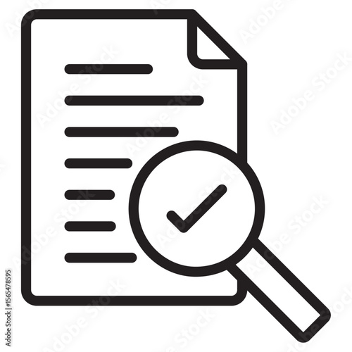 assessment icon thin vector sign symbol