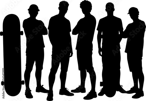 mountain skateboarder, man skateboarding, extreme sport, vector  bundle