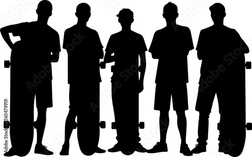 mountain skateboarder, man skateboarding, extreme sport, vector  bundle