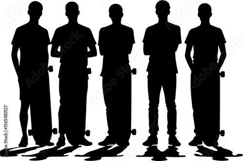 mountain skateboarder, man skateboarding, extreme sport, vector  bundle