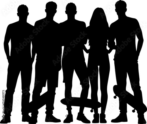 mountain skateboarder, man skateboarding, extreme sport, vector  bundle