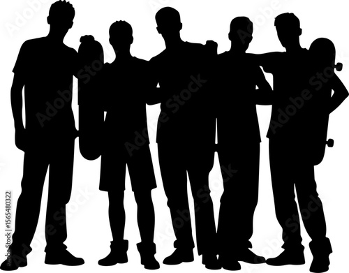 mountain skateboarder, man skateboarding, extreme sport, vector  bundle