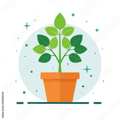 Basil Food Icon Isolated on a Transparent Background 