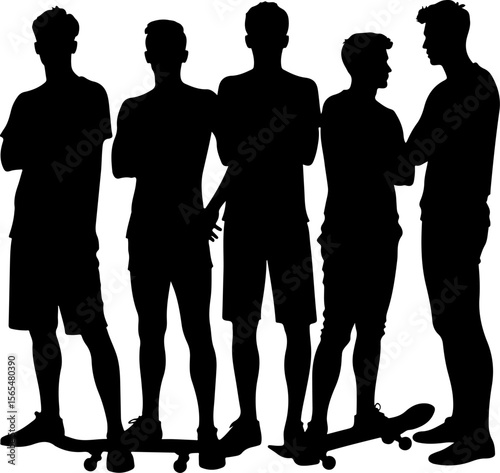 mountain skateboarder, man skateboarding, extreme sport, vector  bundle