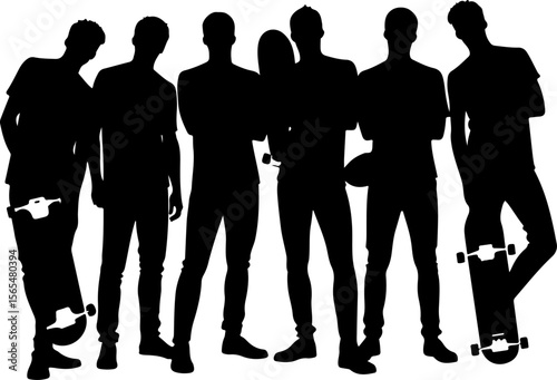 mountain skateboarder, man skateboarding, extreme sport, vector  bundle
