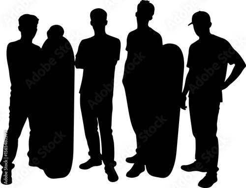 mountain skateboarder, man skateboarding, extreme sport, vector  bundle