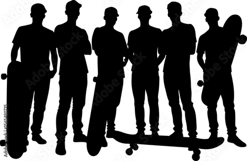 mountain skateboarder, man skateboarding, extreme sport, vector  bundle