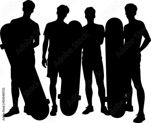 mountain skateboarder, man skateboarding, extreme sport, vector  bundle