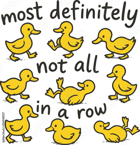 Funny Ducks Not All In a Row Sarcastic  svg