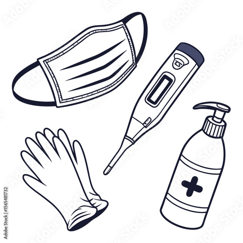 Medical protective equipment and hygiene supplies medical mask thermometer