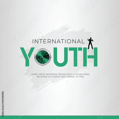 Happy Indian National Youth day people group. 3d vector illustration design young youth Gen-z