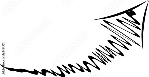 Black curve arrow icon. Calligraphic style. Arrow icon for your web site design, logo, app, UI. Arrow indicated the direction symbol. Curved arrow sign. EPS 10 version.