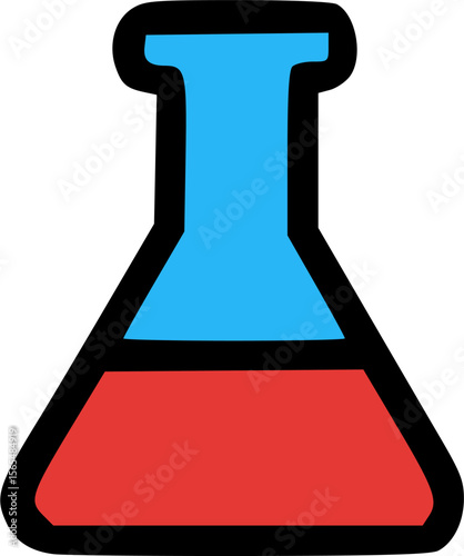 Laboratory Flask filled line icon, perfect for school or education use.