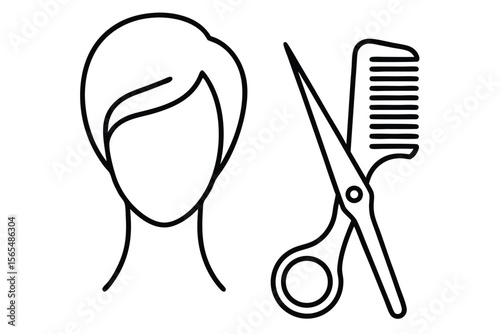 Palor poster design line art vector illustration