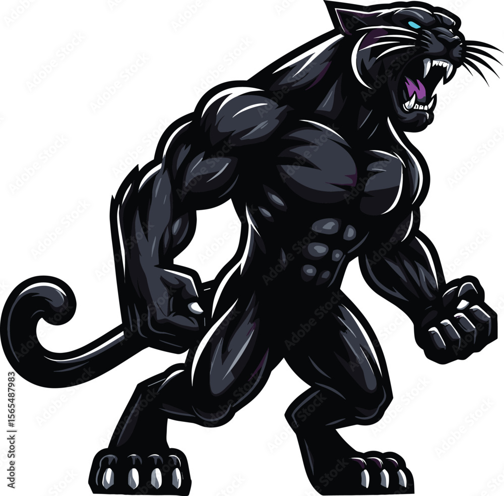 Obraz premium A Panther Vector clipart illustration