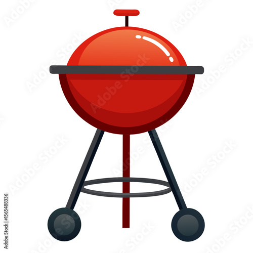 Red Kettle Grill with Wheels barbecue grill outdoor cooking