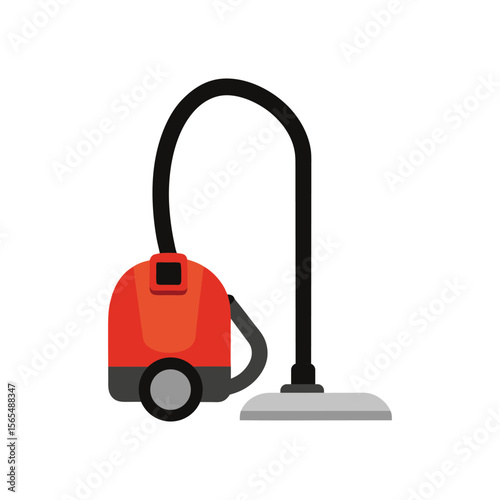 Vacuum machine colorful vector illustration