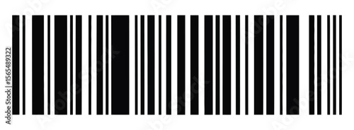 Black and white barcode isolated on white background for product identification, inventory management, retail, logistics, and automation