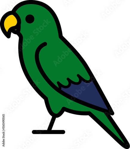 インコのシンプルなアイコン（Parrot simple icon）
