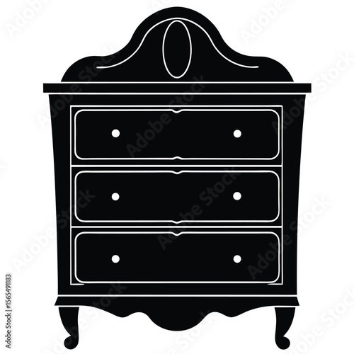 dresser silhouette furniture wardrobe drawer