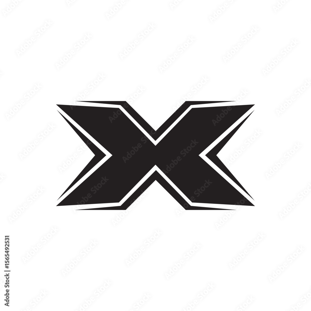 Obraz premium Arrow shape Creative letter X modern unique logo