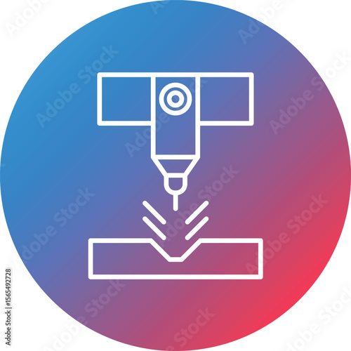 Plasma Laser Line Gradient Circle Background Icon