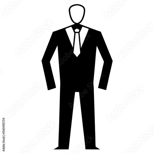 Minimalist Businessman Silhouette suit formal