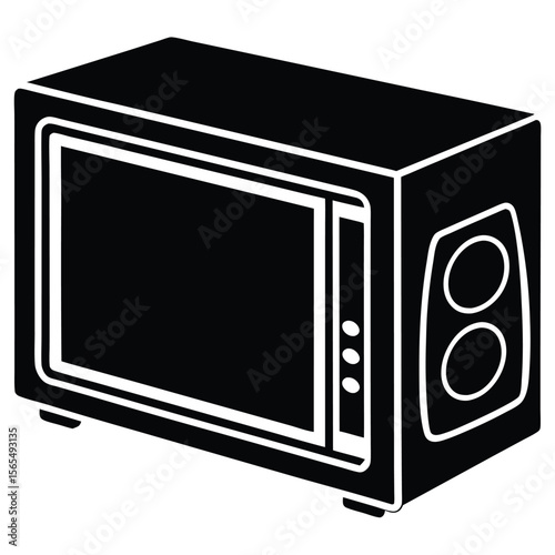 microwave silhouette kitchen appliance oven