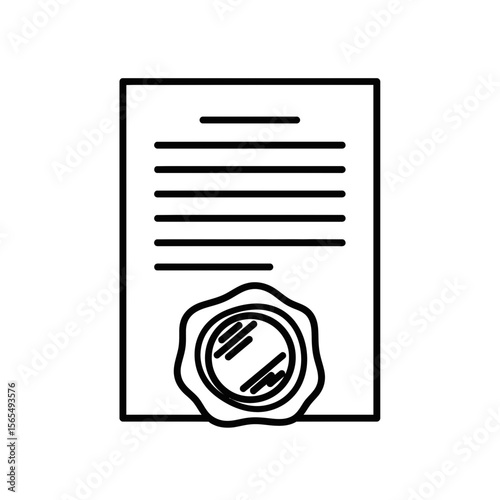 Investment Banking Document with Wax Seal Icon  