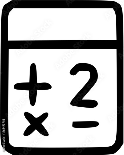 Math Book outline icon, perfect for school or education use.