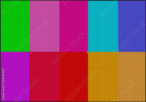 Fashionable collection of samples of knitted neon shades.
samples of knitted backgrounds for decorating knitted warm things, knitwear, patterns, writing texts. Advertising.  illustration