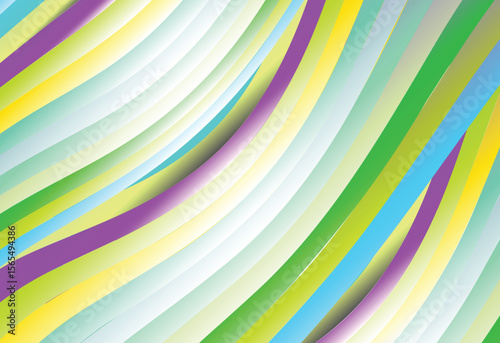 Colorful lines and straw theme, focusing more on the modern colors  creating a calming, gradient flow